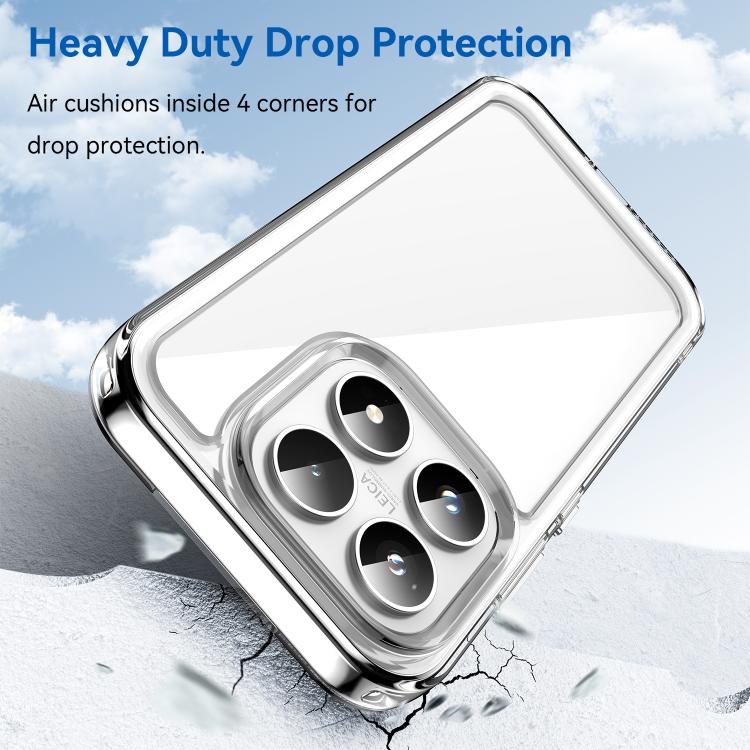 For Xiaomi 17 WANLONFENG Electroplated Buttons TPU Acrylic Phone Case with Screen Protector