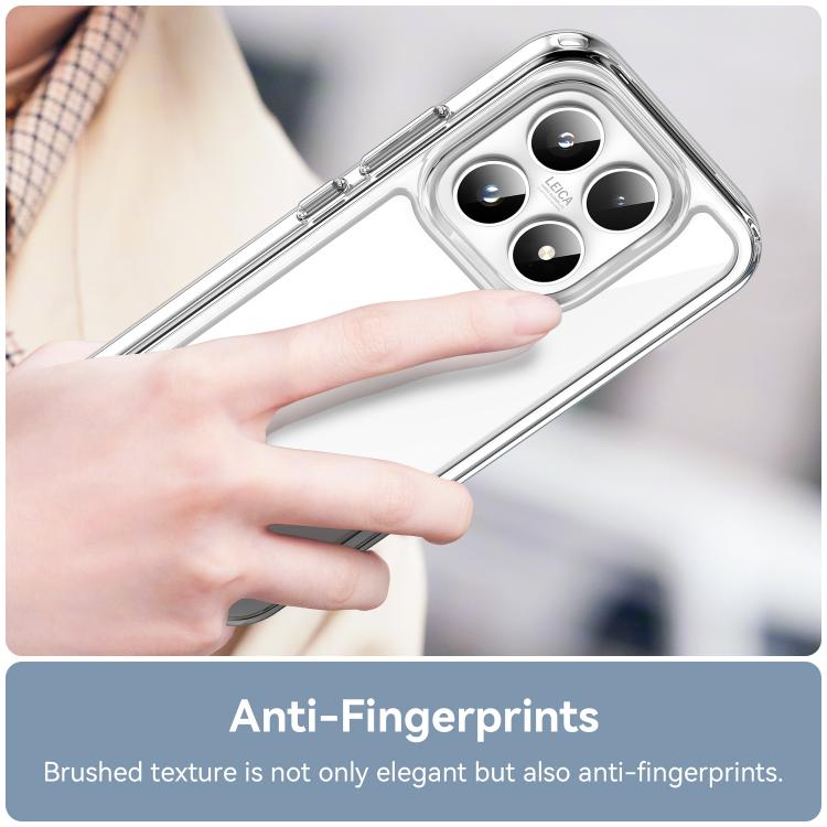 For Xiaomi 17 WANLONFENG Electroplated Buttons TPU Acrylic Phone Case with Screen Protector