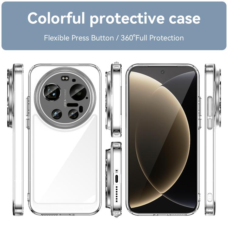For Xiaomi 17 Ultra WANLONFENG Electroplated Buttons TPU Acrylic Phone Case with Screen Protector