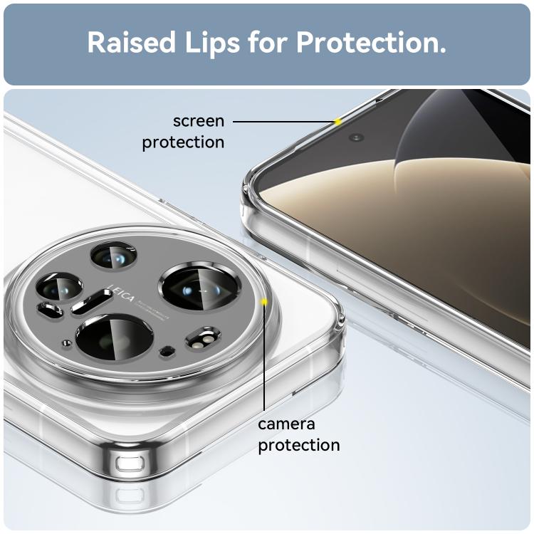 For Xiaomi 17 Ultra WANLONFENG Electroplated Buttons TPU Acrylic Phone Case with Screen Protector