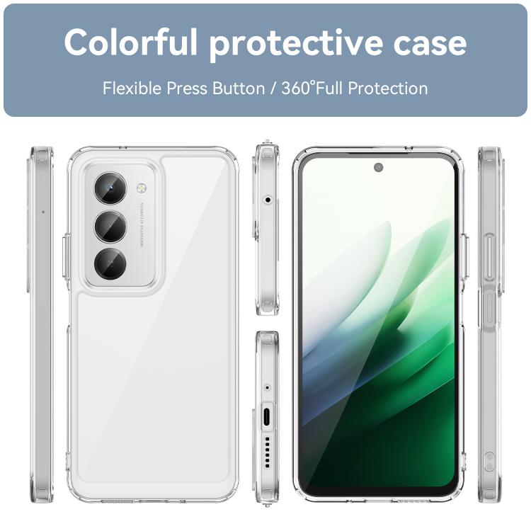 For Redmi 15 5G Global 169.5mm WANLONFENG Electroplated Buttons TPU Acrylic Phone Case with Screen Protector