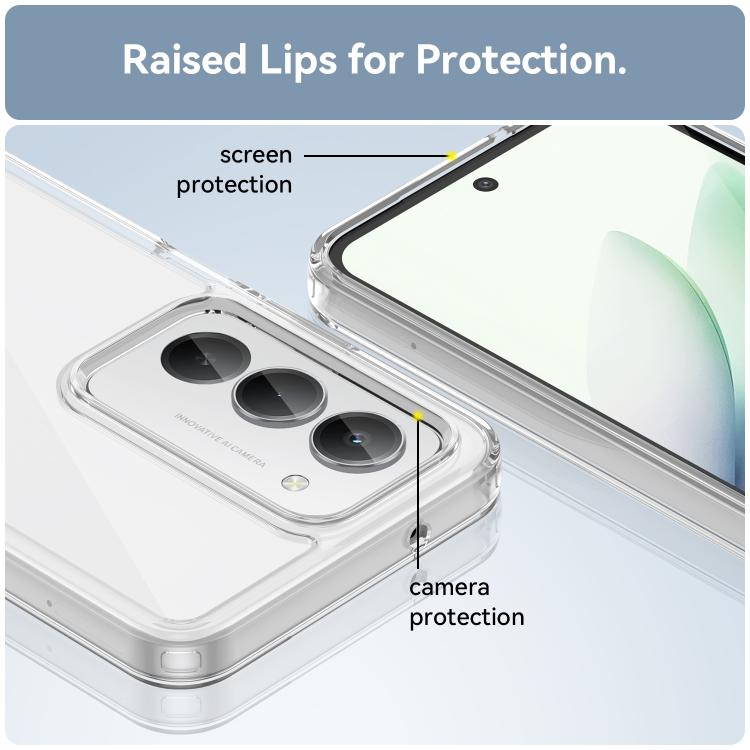 For Redmi 15 5G Global 169.5mm WANLONFENG Electroplated Buttons TPU Acrylic Phone Case with Screen Protector