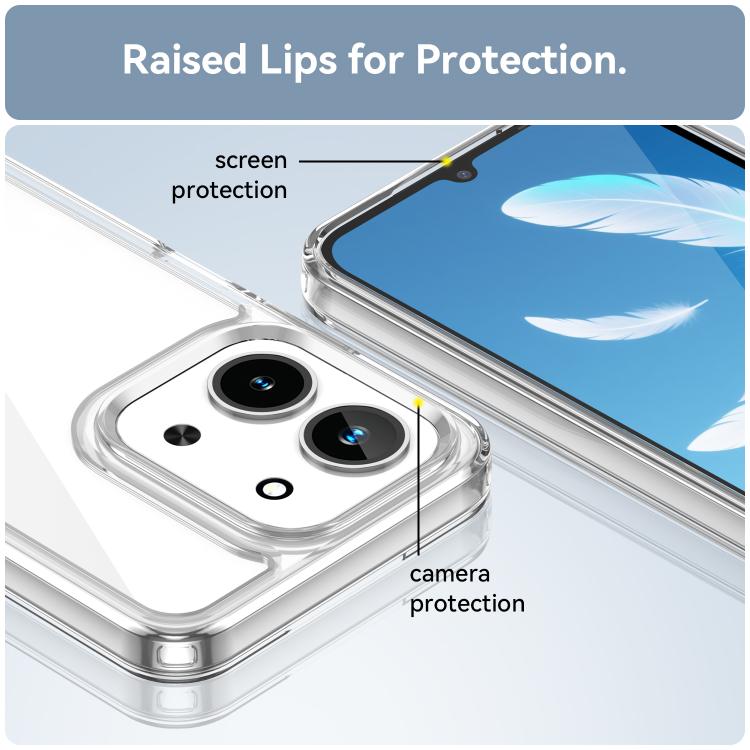 For Redmi 15C 5G / 4G EU 173mm WANLONFENG Electroplated Buttons TPU Acrylic Phone Case with Screen Protector