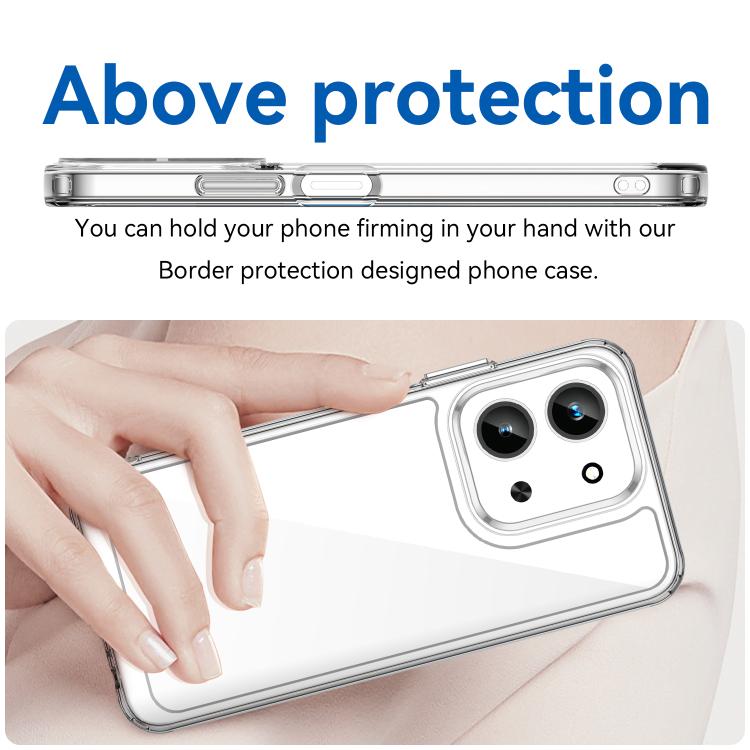 For Redmi 15C 5G / 4G EU 173mm WANLONFENG Electroplated Buttons TPU Acrylic Phone Case with Screen Protector