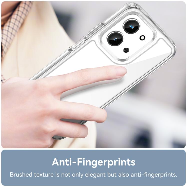 For Redmi 15C 5G / 4G EU 173mm WANLONFENG Electroplated Buttons TPU Acrylic Phone Case with Screen Protector