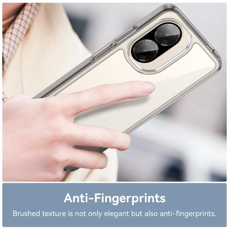 For Redmi A5 4G 171.7mm WANLONFENG Electroplated Buttons TPU Acrylic Phone Case with Screen Protector