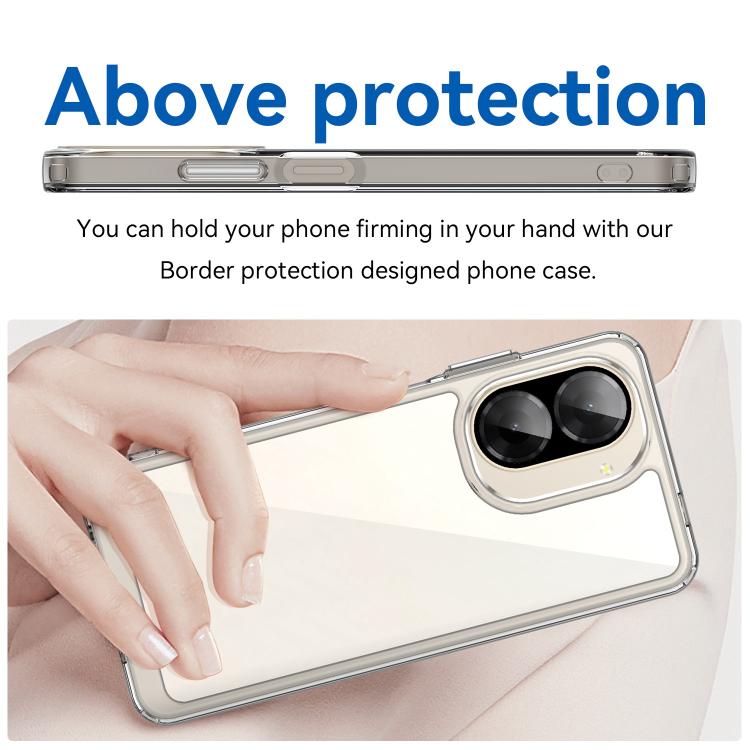 For Xiaomi Redmi A5 NFC 173mm WANLONFENG Electroplated Buttons TPU Acrylic Phone Case with Screen Protector