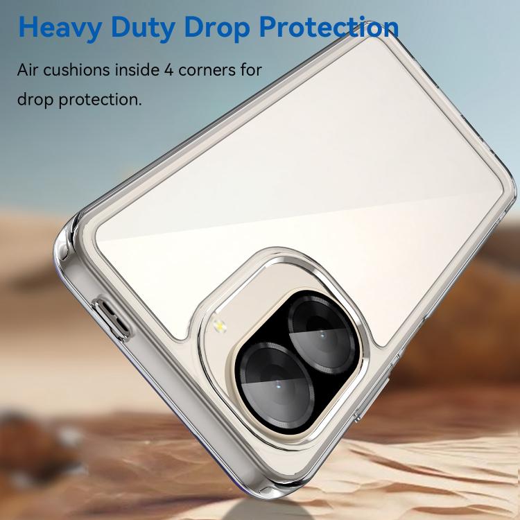 For Xiaomi Redmi A5 NFC 173mm WANLONFENG Electroplated Buttons TPU Acrylic Phone Case with Screen Protector