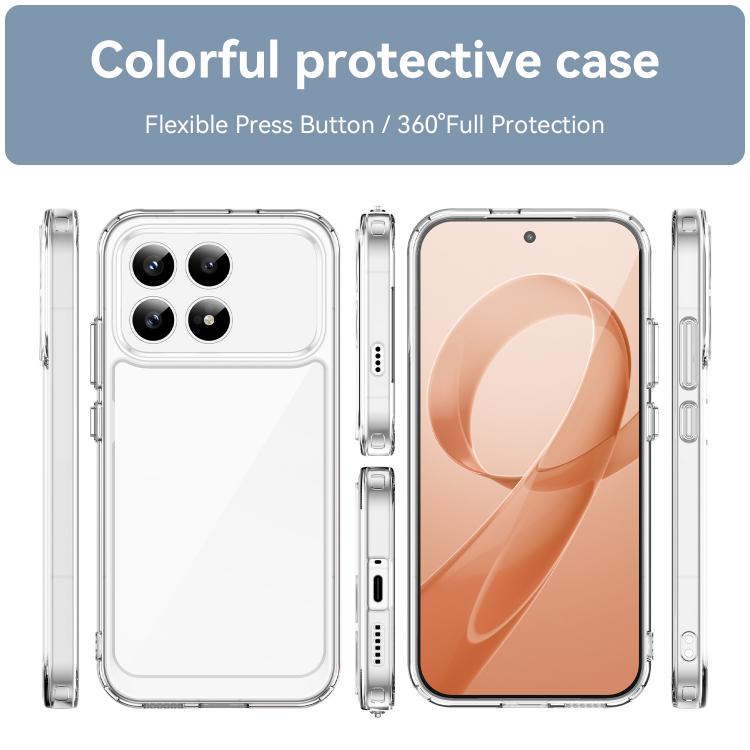 For Redmi K90 / Poco F8 Pro WANLONFENG Electroplated Buttons TPU Acrylic Phone Case with Screen Protector