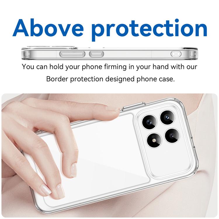 For Redmi K90 / Poco F8 Pro WANLONFENG Electroplated Buttons TPU Acrylic Phone Case with Screen Protector