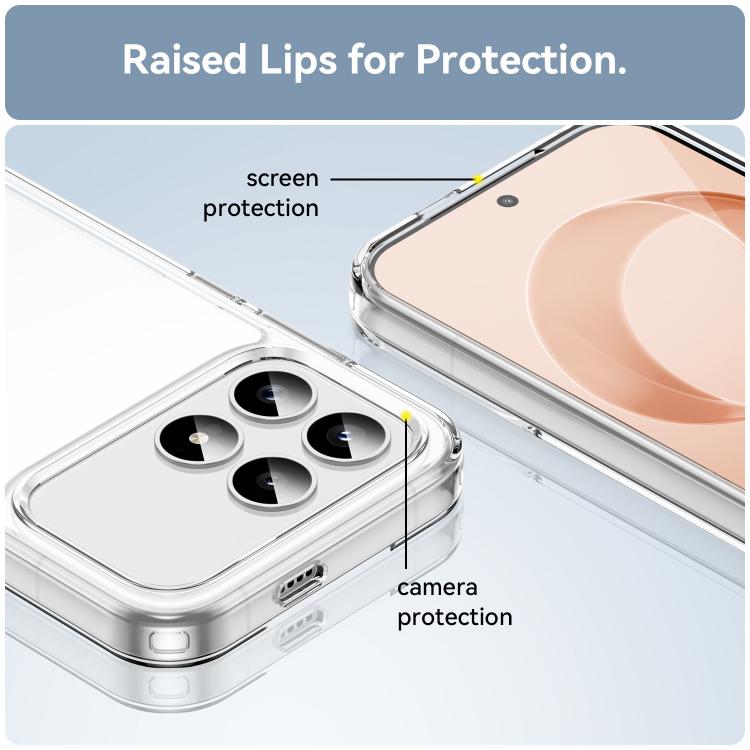 For Redmi K90 / Poco F8 Pro WANLONFENG Electroplated Buttons TPU Acrylic Phone Case with Screen Protector