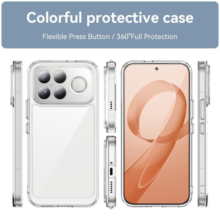 For Redmi K90 Pro Max / Poco F8 Ultra WANLONFENG Electroplated Buttons TPU Acrylic Phone Case with Screen Protector
