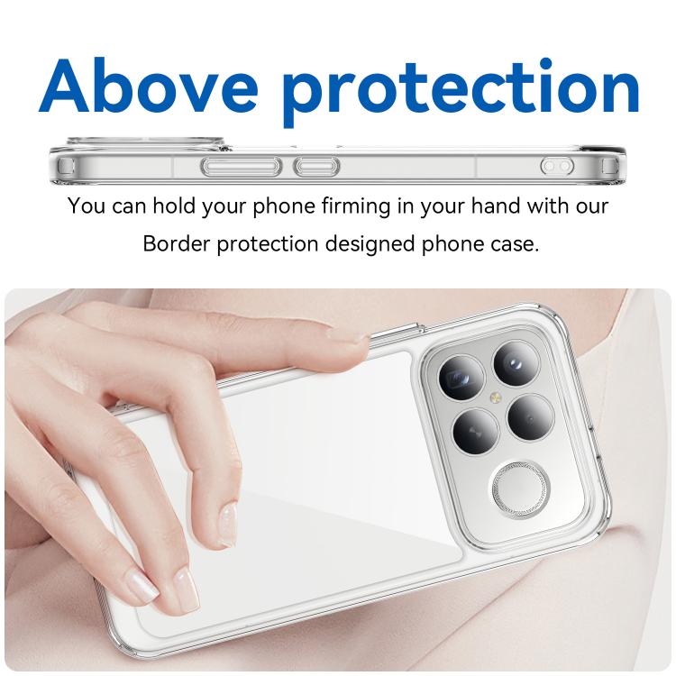 For Redmi K90 Pro Max / Poco F8 Ultra WANLONFENG Electroplated Buttons TPU Acrylic Phone Case with Screen Protector