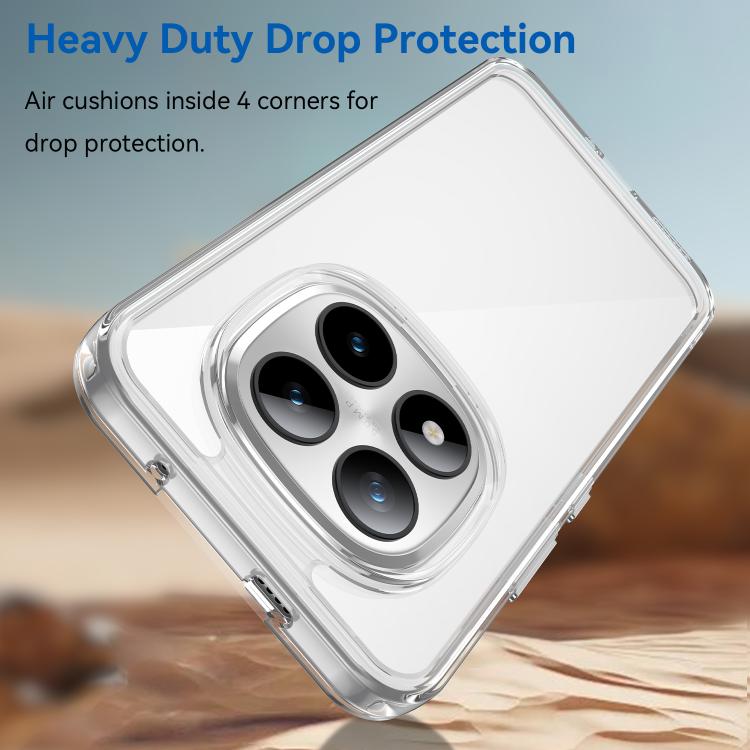 For Redmi Note 15 Pro 4G Global 163.2mm WANLONFENG Electroplated Buttons TPU Acrylic Phone Case with Screen Protector