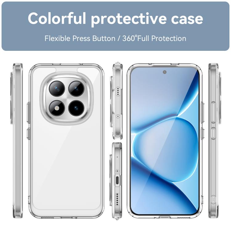 For Redmi Note 15 5G Global 164mm / Poco M8 WANLONFENG Electroplated Buttons TPU Acrylic Phone Case with Screen Protector