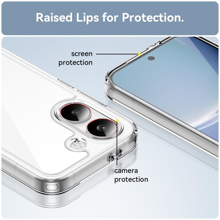 For Redmi Turbo 5 / Poco X8 Pro 5G WANLONFENG Electroplated Buttons TPU Acrylic Phone Case with Screen Protector