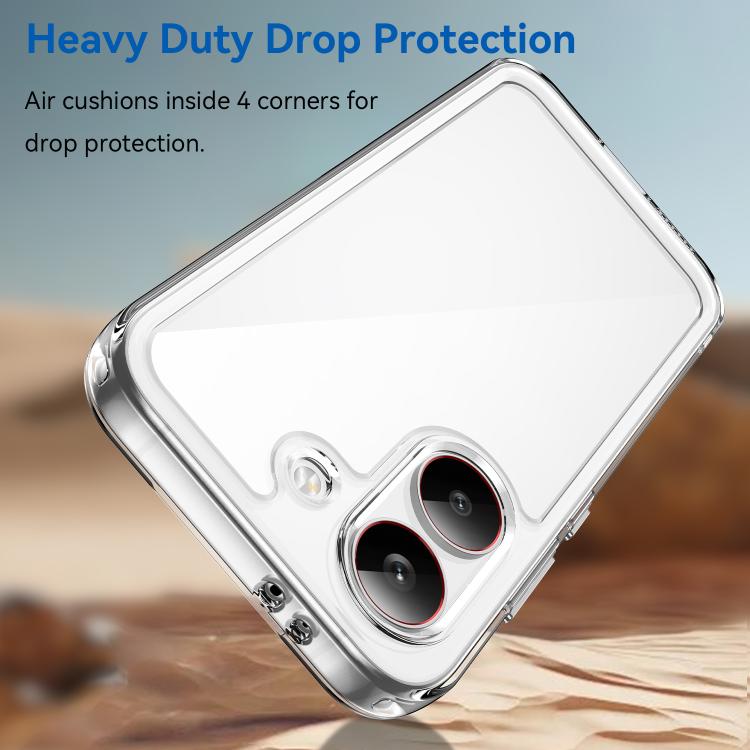 For Redmi Turbo 5 / Poco X8 Pro 5G WANLONFENG Electroplated Buttons TPU Acrylic Phone Case with Screen Protector