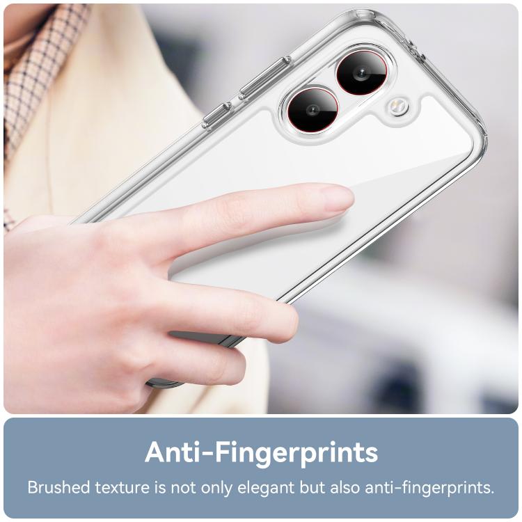 For Redmi Turbo 5 / Poco X8 Pro 5G WANLONFENG Electroplated Buttons TPU Acrylic Phone Case with Screen Protector