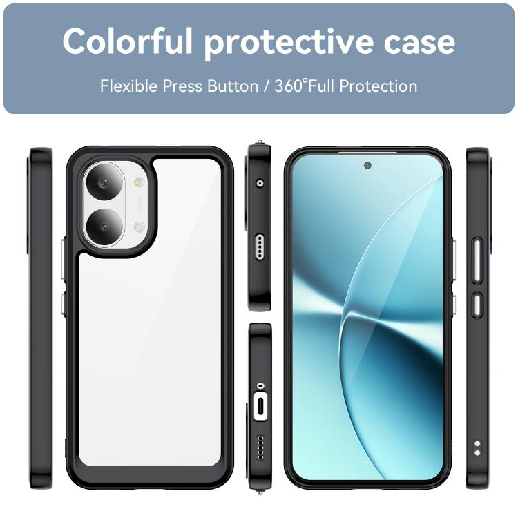 For Redmi Turbo 5 Max / Poco X8 Pro Max 5G WANLONFENG Electroplated Buttons TPU Acrylic Phone Case with Screen Protector