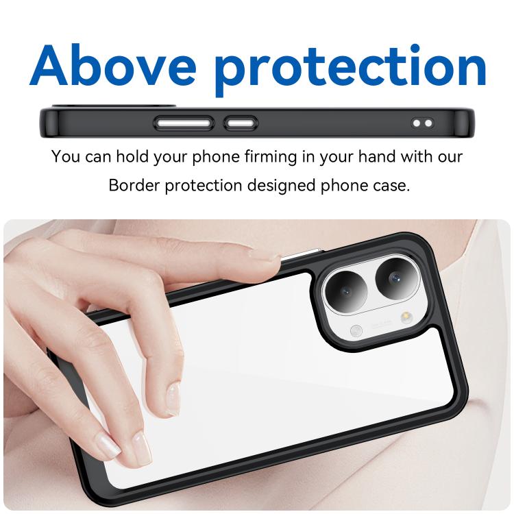 For Redmi Turbo 5 Max / Poco X8 Pro Max 5G WANLONFENG Electroplated Buttons TPU Acrylic Phone Case with Screen Protector