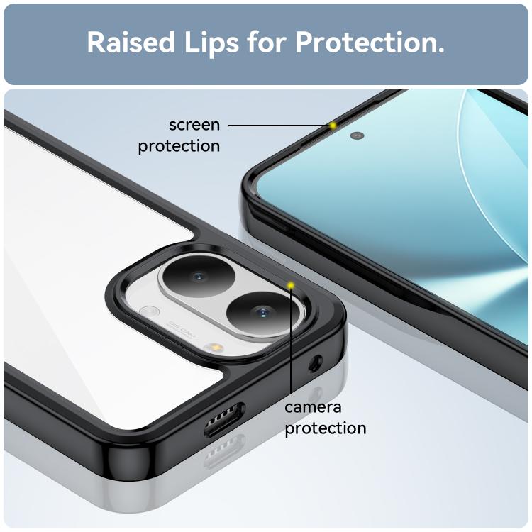 For Redmi Turbo 5 Max / Poco X8 Pro Max 5G WANLONFENG Electroplated Buttons TPU Acrylic Phone Case with Screen Protector
