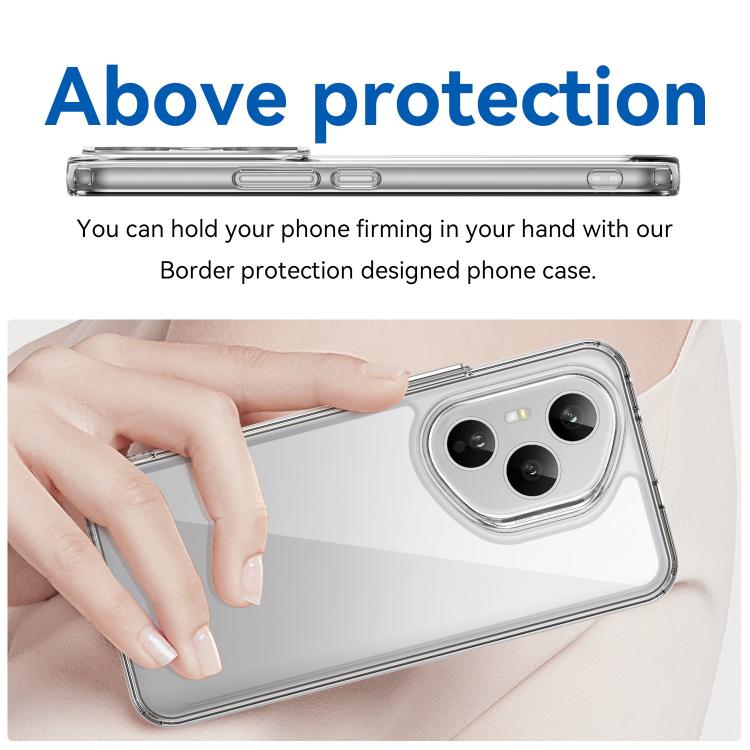 For Honor 400 Pro Global 160.8mm WANLONFENG Electroplated Buttons TPU Acrylic Phone Case with Screen Protector