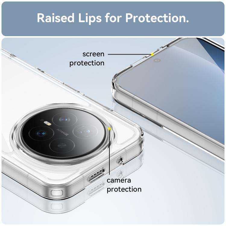 For Honor Magic8 WANLONFENG Electroplated Buttons TPU Acrylic Phone Case with Screen Protector