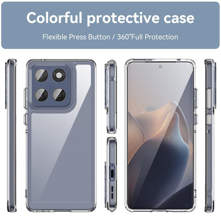 For Motorola Edge 60 / 60 Fusion 5G WANLONFENG Electroplated Buttons TPU Acrylic Phone Case with Screen Protector