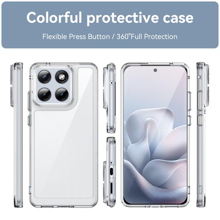 For Motorola Edge 70 Fusion / Fusion+ WANLONFENG Electroplated Buttons TPU Acrylic Phone Case with Screen Protector