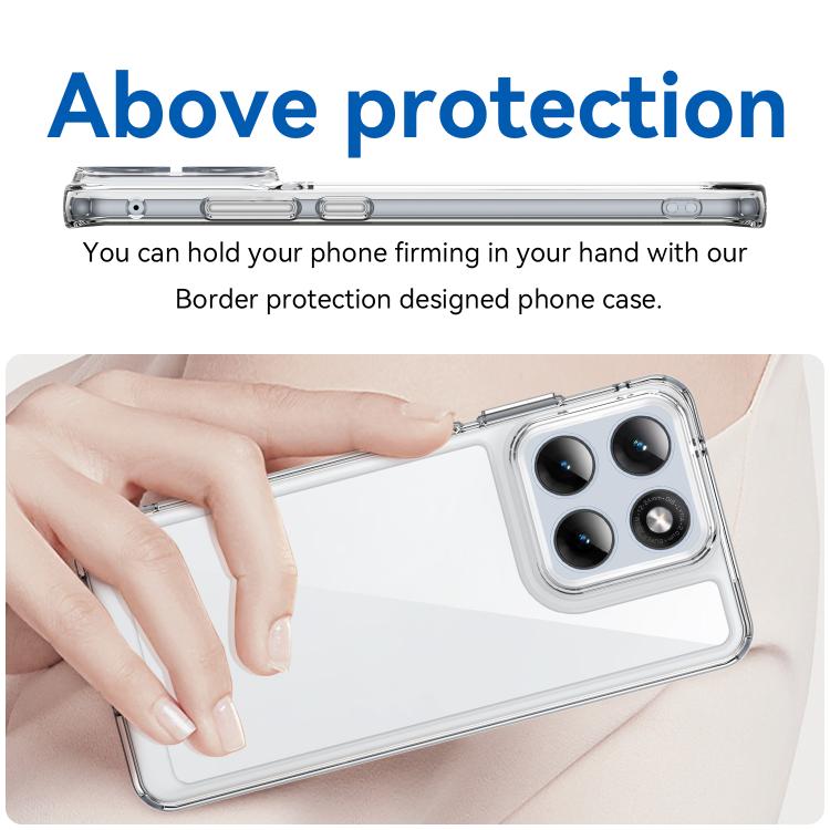 For Motorola Edge 70 Fusion / Fusion+ WANLONFENG Electroplated Buttons TPU Acrylic Phone Case with Screen Protector