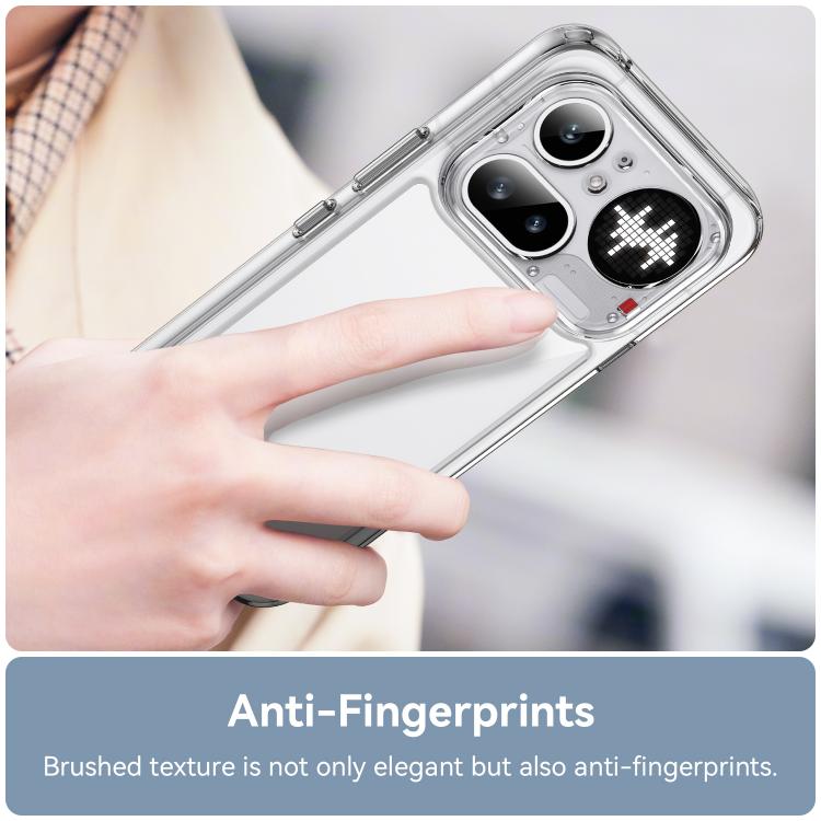 For Nothing Phone 4a Pro WANLONFENG Electroplated Buttons TPU Acrylic Phone Case with Screen Protector