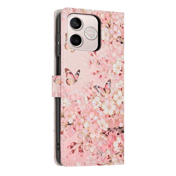 For Honor 600 Lite Global Colorful Painting Vegan Leather Phone Case with Lanyard