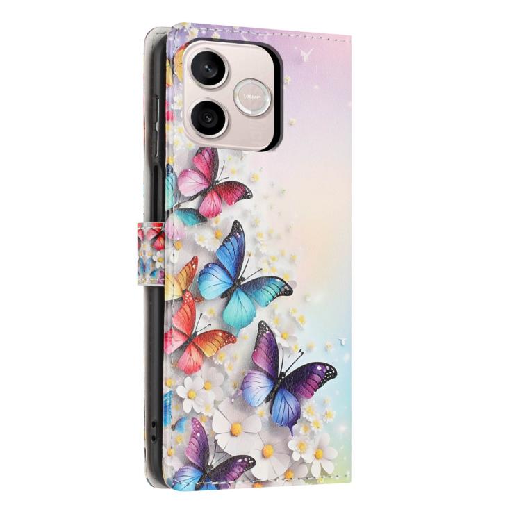 For Honor 600 Lite Global Colorful Painting Vegan Leather Phone Case with Lanyard
