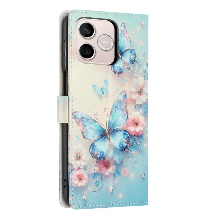 For Honor 600 Lite Global Colorful Painting Vegan Leather Phone Case with Lanyard