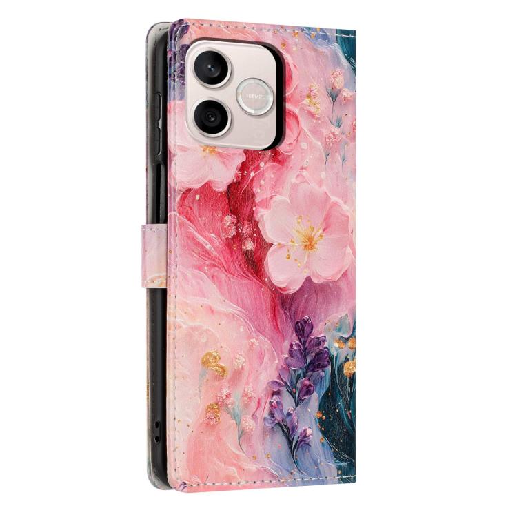 For Honor 600 Lite Global Colorful Painting Vegan Leather Phone Case with Lanyard