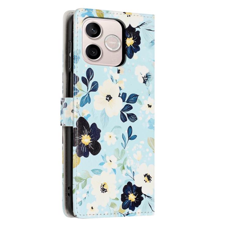 For Honor 600 Lite Global Colorful Painting Vegan Leather Phone Case with Lanyard