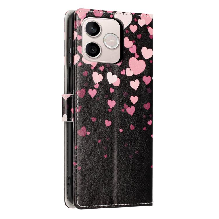 For Honor 600 Lite Global Colorful Painting Vegan Leather Phone Case with Lanyard