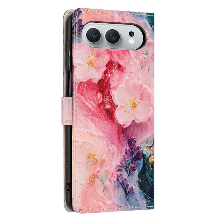 For Honor 500 / 500 Pro Global 155.8mm Colorful Painting Vegan Leather Phone Case with Lanyard