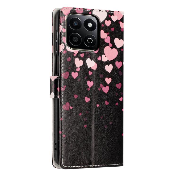 For Honor X6b 5G Colorful Painting Vegan Leather Phone Case with Lanyard