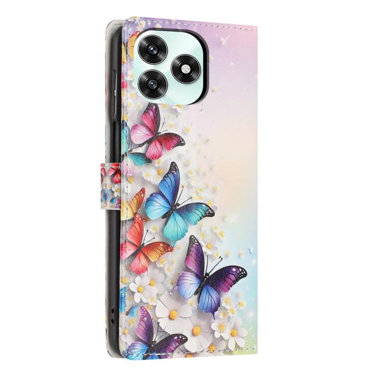 For Honor X5c 4G / X5c Plus Colorful Painting Vegan Leather Phone Case with Lanyard