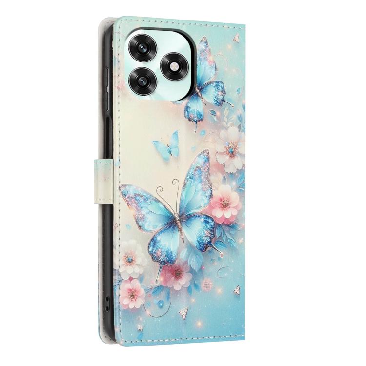 For Honor X5c 4G / X5c Plus Colorful Painting Vegan Leather Phone Case with Lanyard