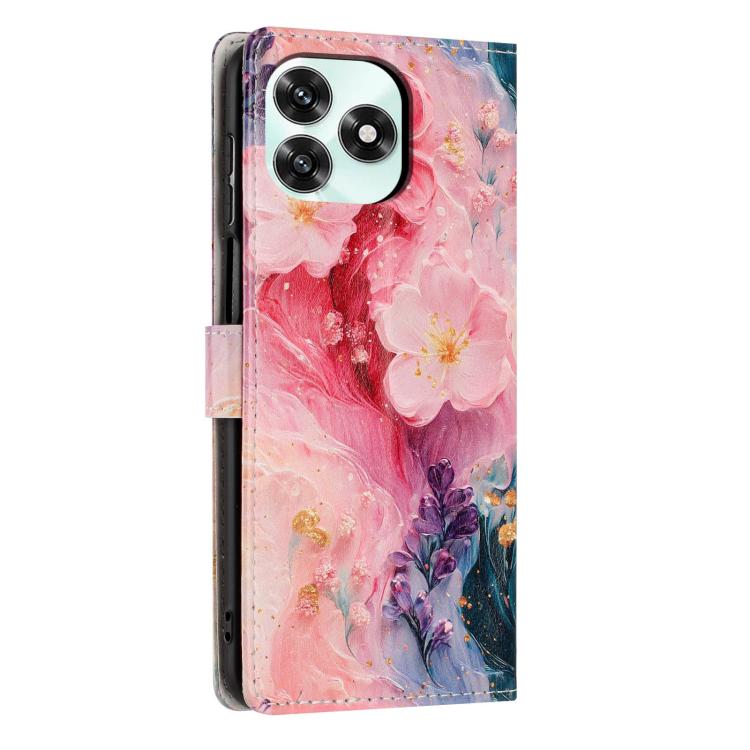 For Honor X5c 4G / X5c Plus Colorful Painting Vegan Leather Phone Case with Lanyard