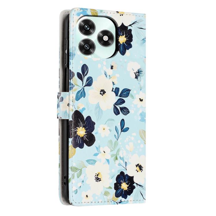 For Honor X5c 4G / X5c Plus Colorful Painting Vegan Leather Phone Case with Lanyard