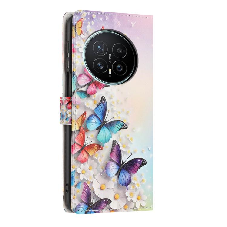 For Honor Magic8 Colorful Painting Vegan Leather Phone Case with Lanyard