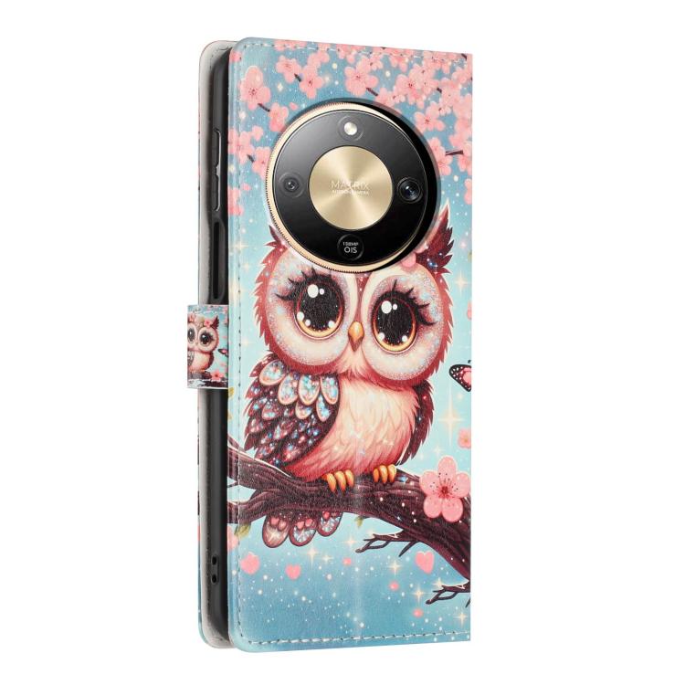 For Honor X9d 5G Colorful Painting Vegan Leather Phone Case with Lanyard