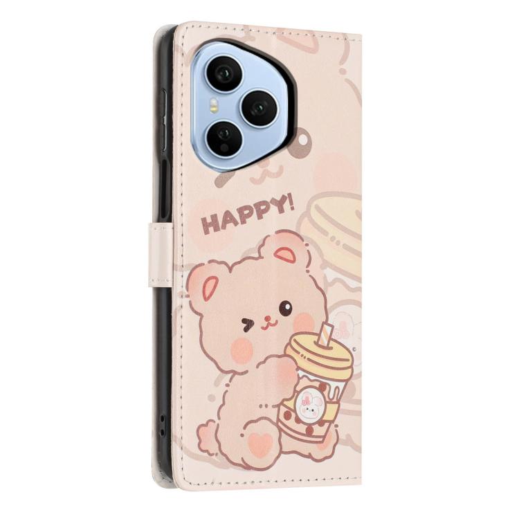 For Honor 400 Pro Global 160.8mm Colorful Painting Vegan Leather Phone Case with Lanyard