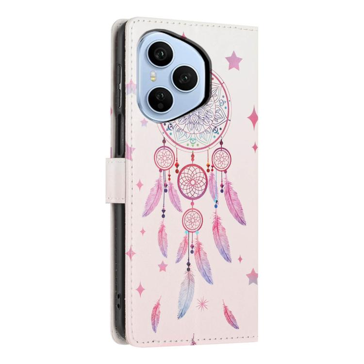 For Honor 400 Pro Global 160.8mm Colorful Painting Vegan Leather Phone Case with Lanyard