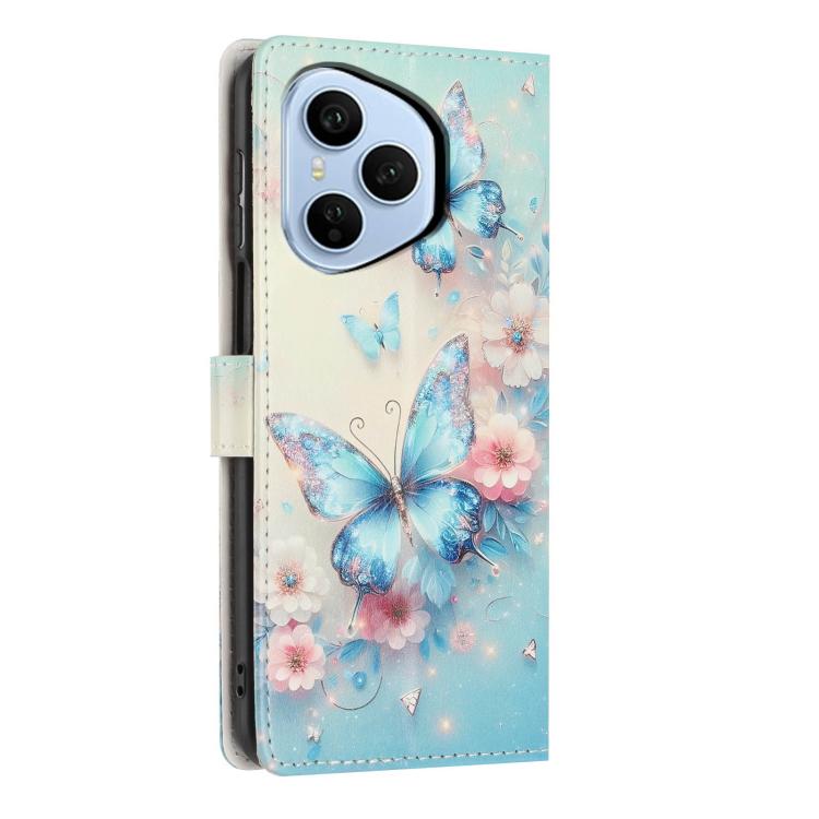 For Honor 400 Pro Global 160.8mm Colorful Painting Vegan Leather Phone Case with Lanyard