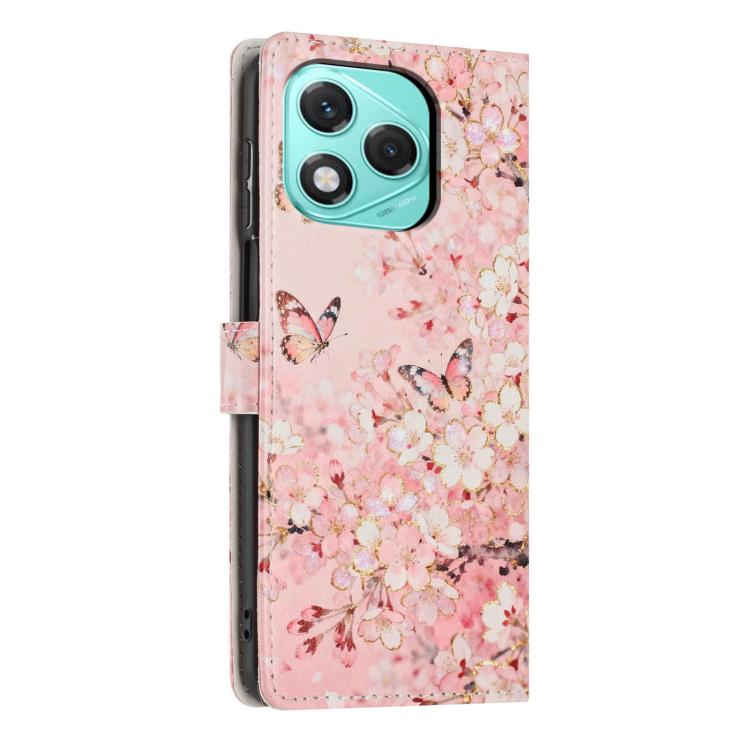 For Honor 400 Lite Global Colorful Painting Vegan Leather Phone Case with Lanyard