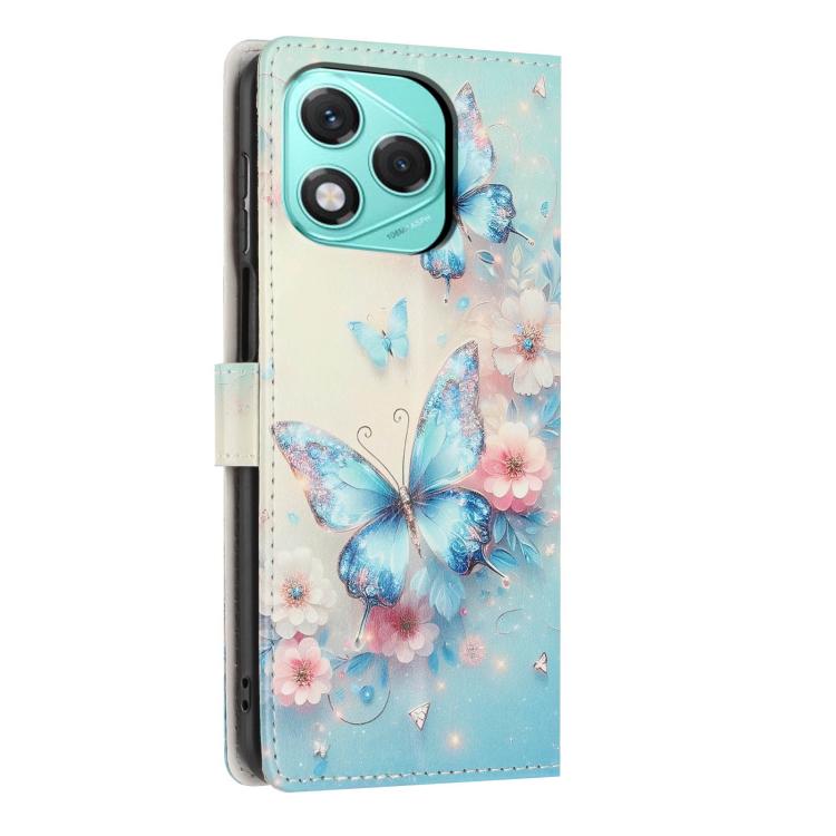 For Honor 400 Lite Global Colorful Painting Vegan Leather Phone Case with Lanyard